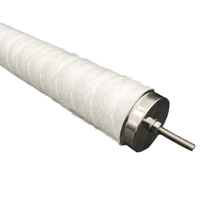 OD 60MM کارتریج فیلتر کردن زخم رشته ای با هسته پشتیبانی فولاد ضد زنگ 304/316