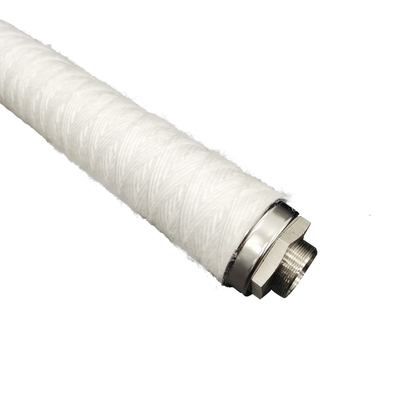 OD 60MM کارتریج فیلتر کردن زخم رشته ای با هسته پشتیبانی فولاد ضد زنگ 304/316