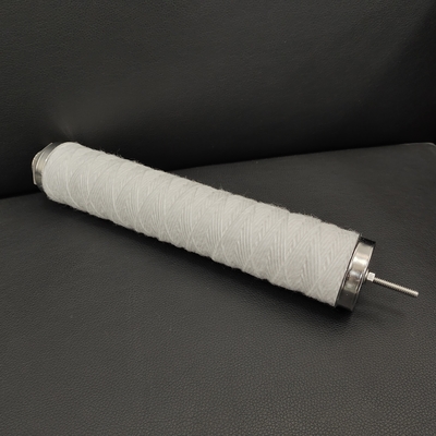 OD 60MM کارتریج فیلتر کردن زخم رشته ای با هسته پشتیبانی فولاد ضد زنگ 304/316