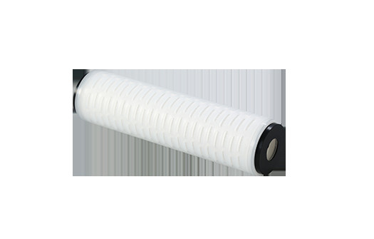 0.45um PP فلتر pleated با Polypropylene Caps پایان اندازه منافذ 0.1um-60um حداکثر دمای 82 °C