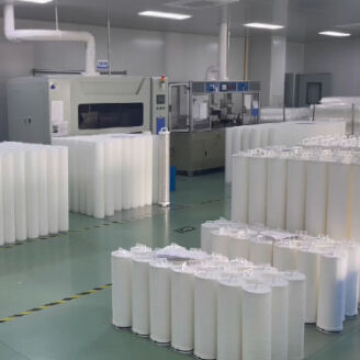 فیلتر کارتریج جریان بالا 60 اینچی با ظرفیت نگهداری بالای آلودگی و دبی 110 متر مکعب در ساعت برای تصفیه آب