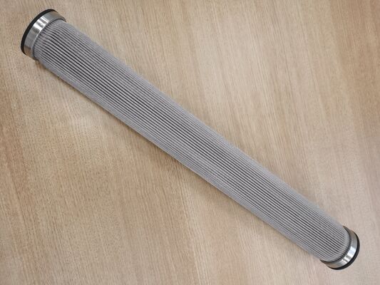 کارتریج فیلتر فیلتر فیبر سنتر شده فولاد ضد زنگ با دمای بالا، فشار و مقاومت در برابر خوردگی