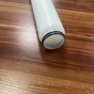 کارتریج فیلتر جریان بالا پلی پروپیلن پلیسه شده 30 اینچی با مدیا پلی پروپیلن 0.45 میکرومتر برای فیلتراسیون آب