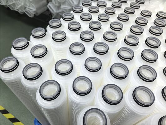 کارتریج فیلتر پلیسه دار PTFE 40 اینچی با غشای PTFE برای فیلتر شیمیایی و مایع با خلوص بالا