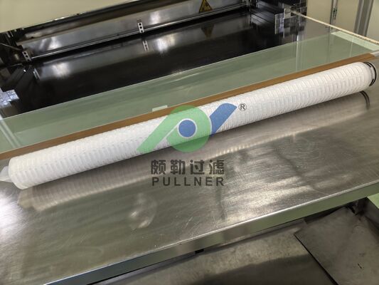 کارتریج فیلتر پلیسه دار PTFE 40 اینچی با سیلیکون قرمز برای فیلتراسیون مایعات شیمیایی و با خلوص بالا با نرخ جریان بالا