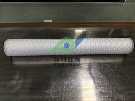 کارتریج فیلتر پلیسه دار PTFE 40 اینچی با سیلیکون قرمز برای فیلتراسیون مایعات شیمیایی و با خلوص بالا با نرخ جریان بالا